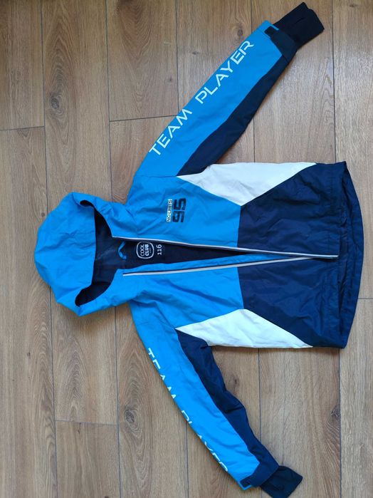 Geaca de ploaie vant toamna sport pelerina fotbal albastra marime 116
