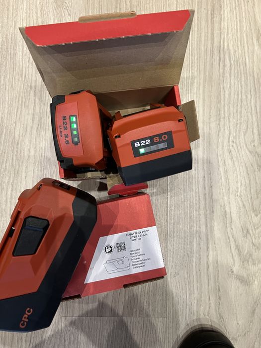 Acumulatori Hilti 22V-8ah/2,6ah si 36V-9ah/5,2ah si 2,6ah-Noi