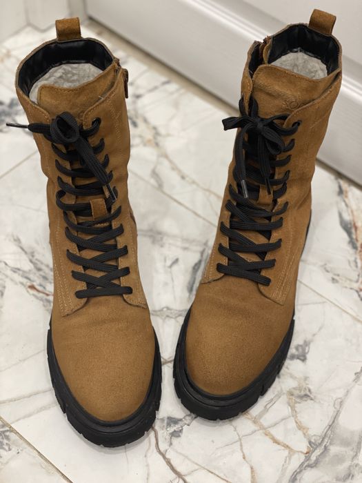 Зимни боти s. Oliver, естествена кожа-велур, 40 номер