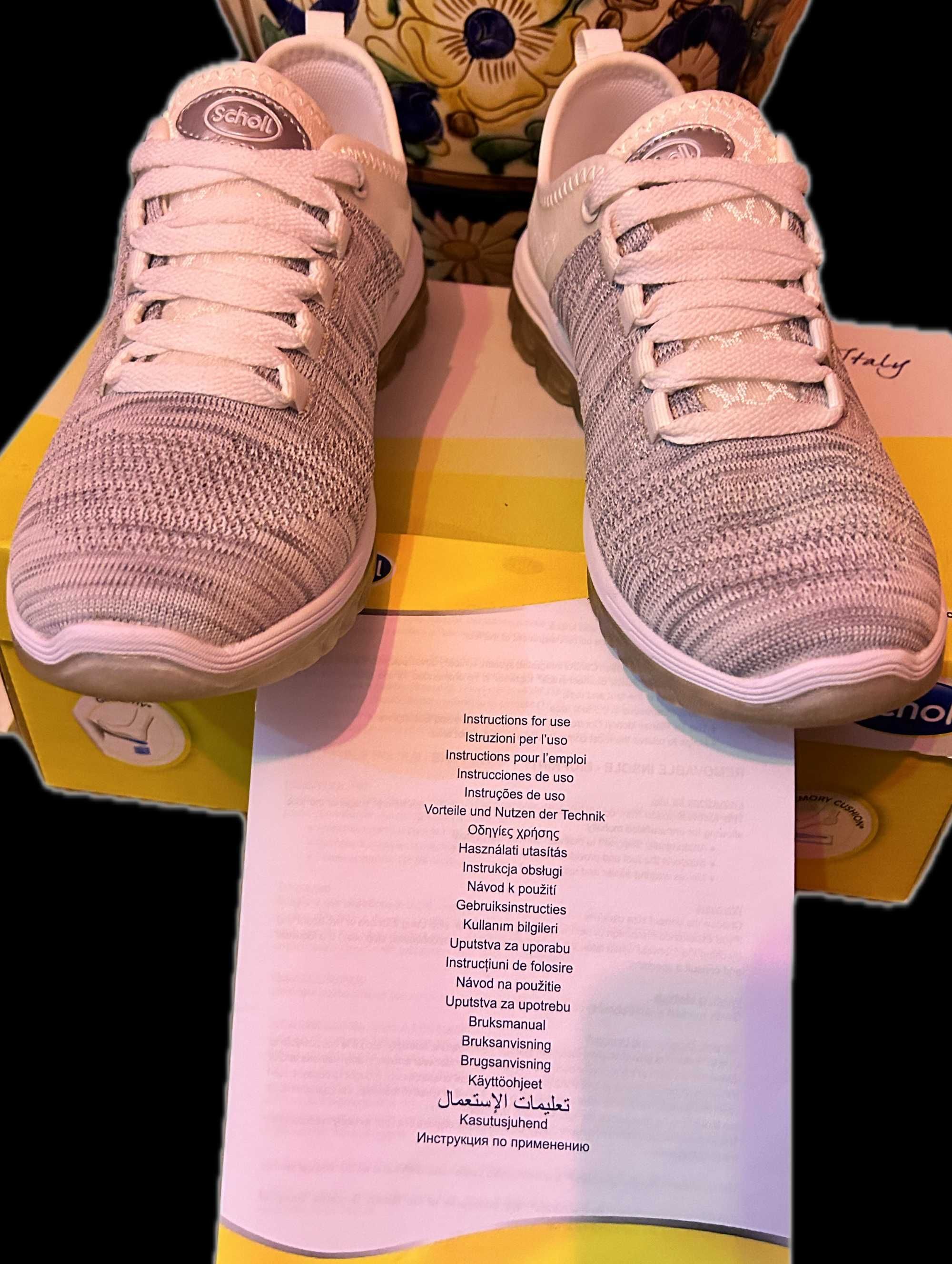 Adidasi Scholl Darwin, alb/gri, marimea 36 sneakers
