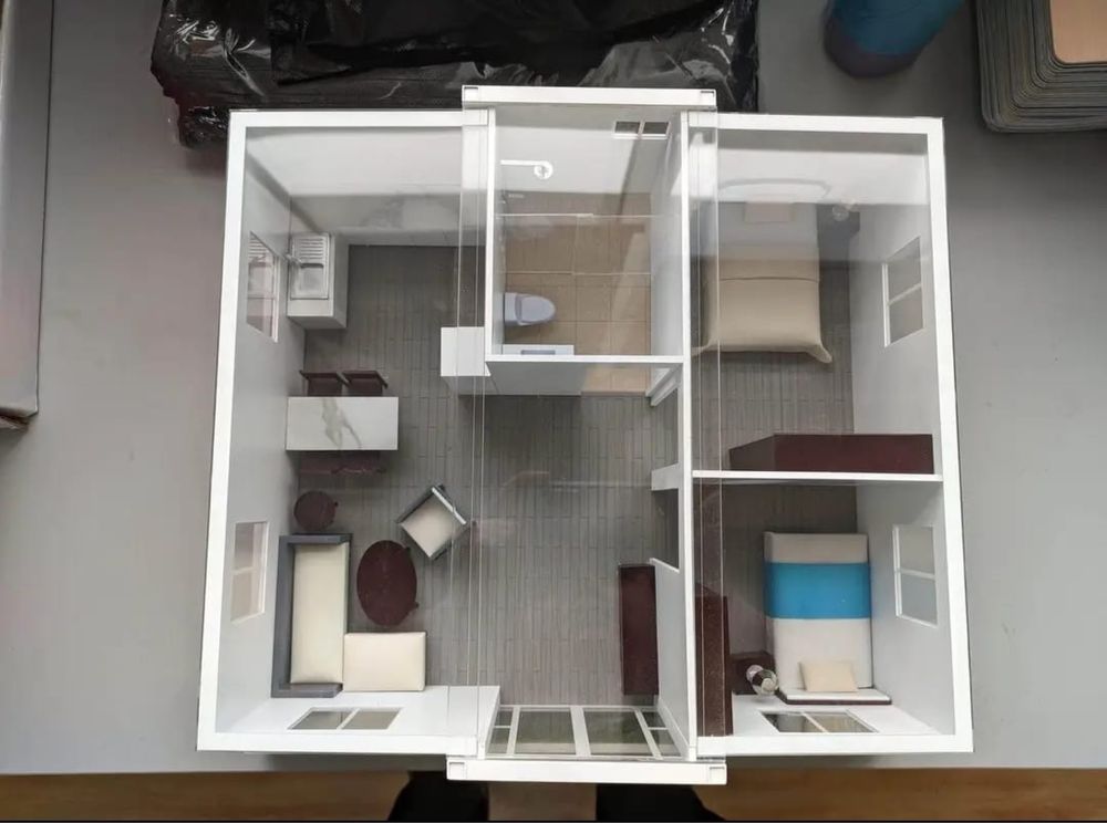 Casa modular stil cabana A frame structura lemn sau structura metalica