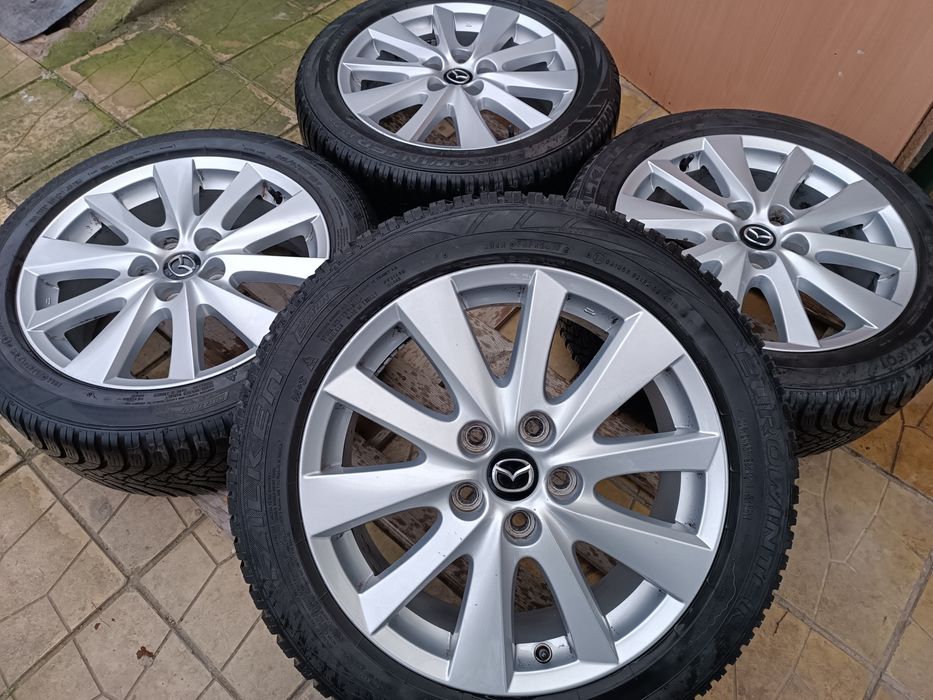 Лети джанти 17ки 5х114.3 Mazda + зимни гуми 215/50/17 Falken