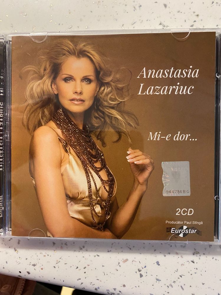 Dublu CD Anastasia Lazariuc,(Mi-e Dor) 100 buc.NOI.