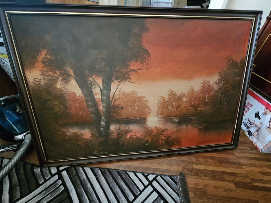 Tablou vintage în ulei pe panza 130/80