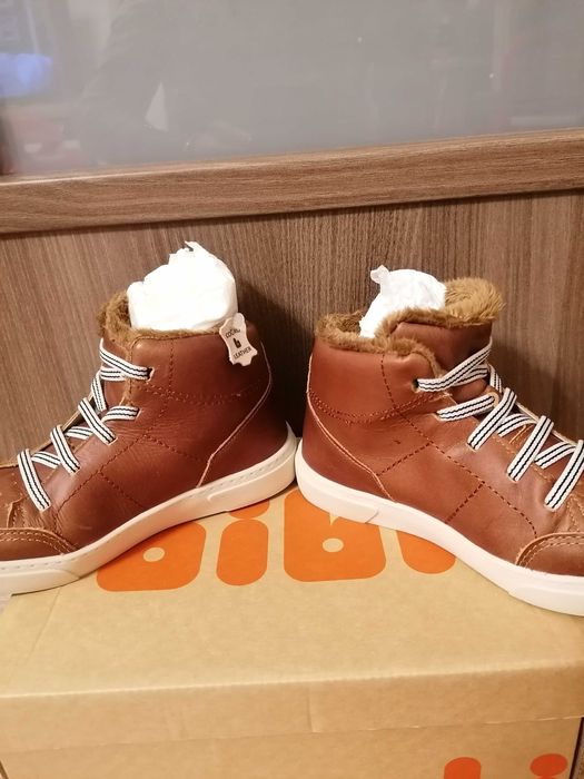 Ghete imblanite din piele baietel, Bibi Shoes, marimea 30,noi