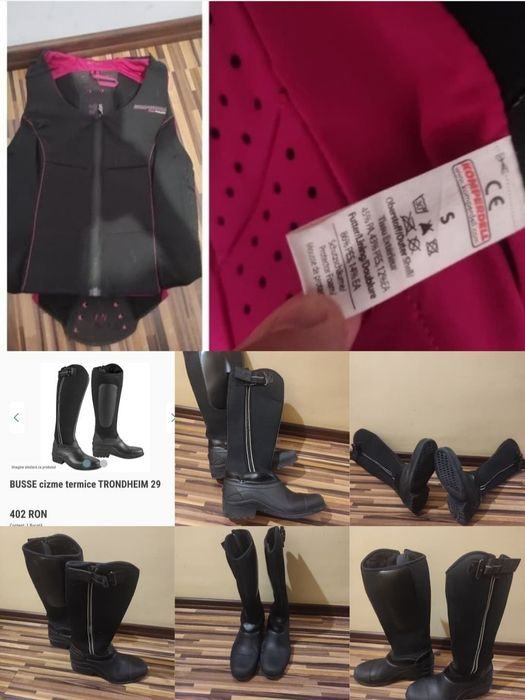 Cizme echitație mărime 33/34/35 vesta echitație s