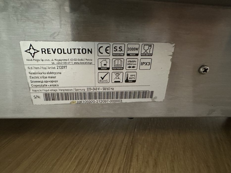 Crepieră electrică Hendi Revolution, 40 cm