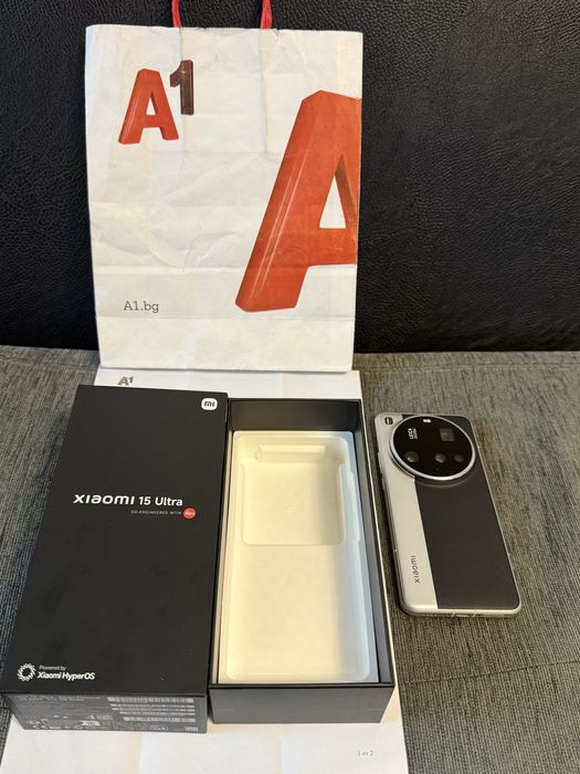 КАТО НОВ 512GB Xiaomi 15 Ultra 5G A1 Гаранция 2027 Silver