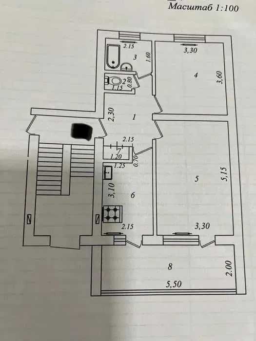 СРОЧНО !! Продается квартира в Яшнабаде 2/3/4 ( 60 кв/м ) Тузел 1