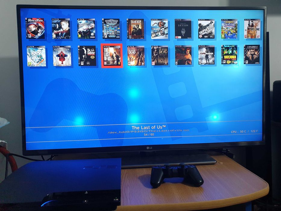 PS3 modat CFW 500 GB + 60 jocuri (GTA V, NFS, Spider-Man, Silent Hill)