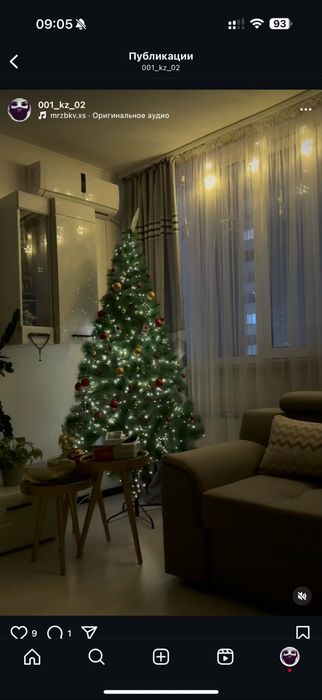 Елка 210-220 сантиметров, с игрушками в коробке