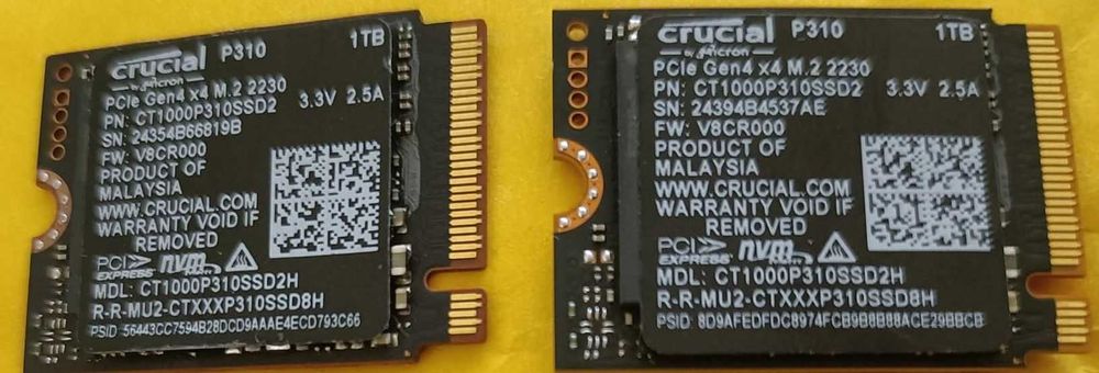 vand ssd de 1tb crucial p310 1tb nou 2230 pentru rog ally steam deck