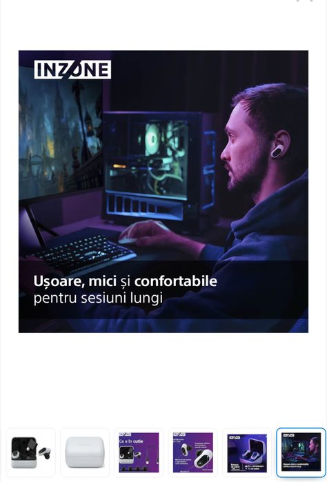 Casti Gaming True Wireless SONY INZONE WF-G700NW, sigilate. TRANSPORT