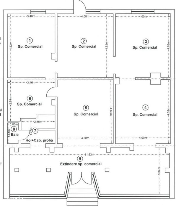 Spatiu Comercial de inchiriat - 138 mp, in zona Cetate