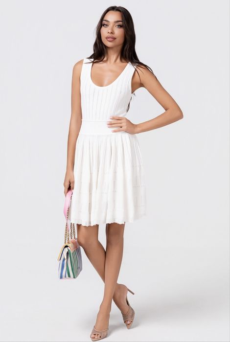 Рокли плетиво бяла къса и дълга многоцветна