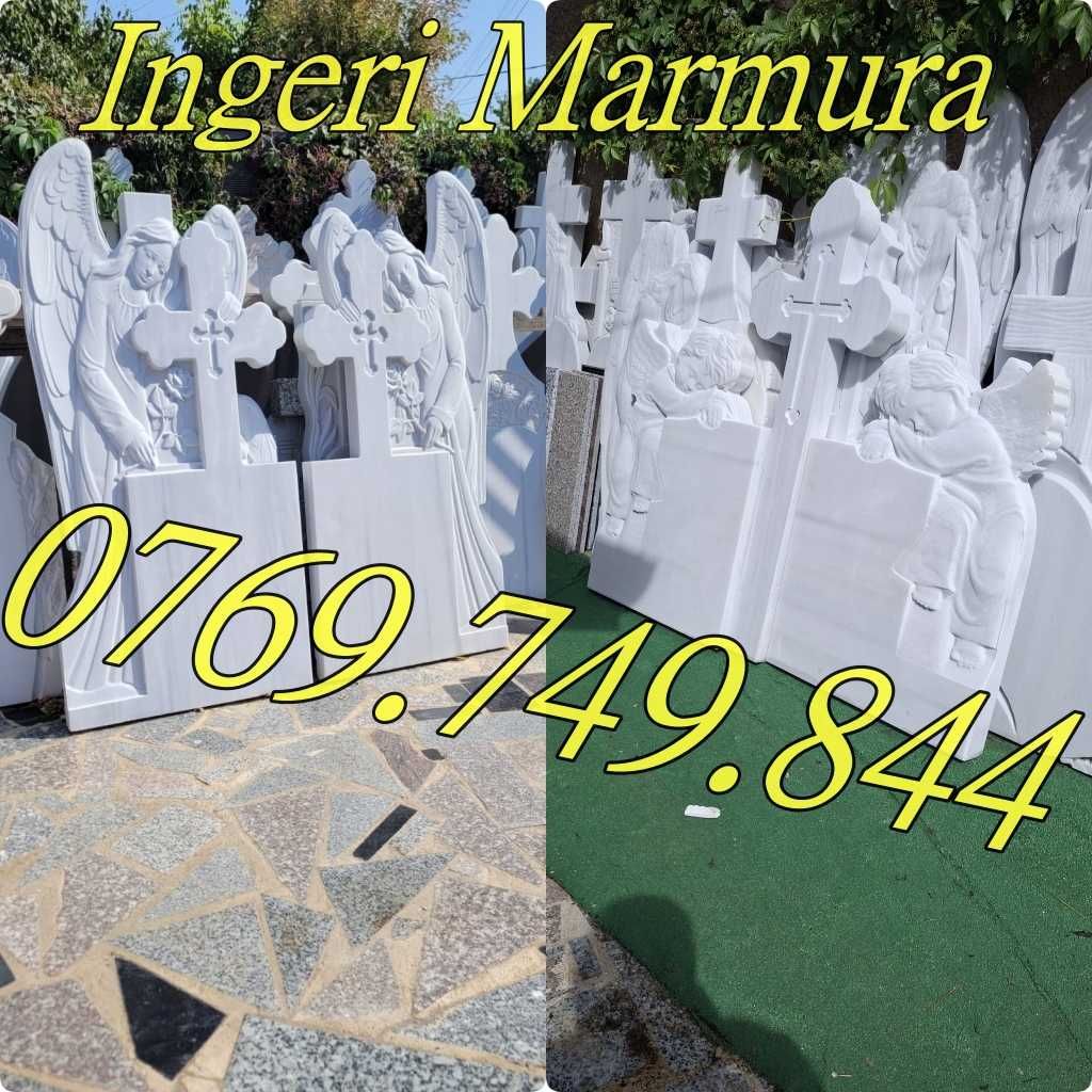 Ingeri Cruci Marmura Monumente Funerare