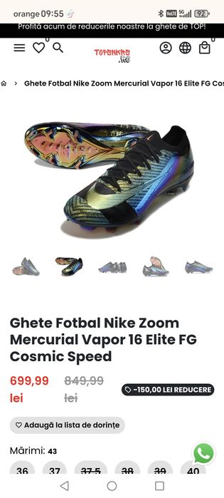 Ghete de Fotbal Nike Mercurial Vapor 16 ELITE