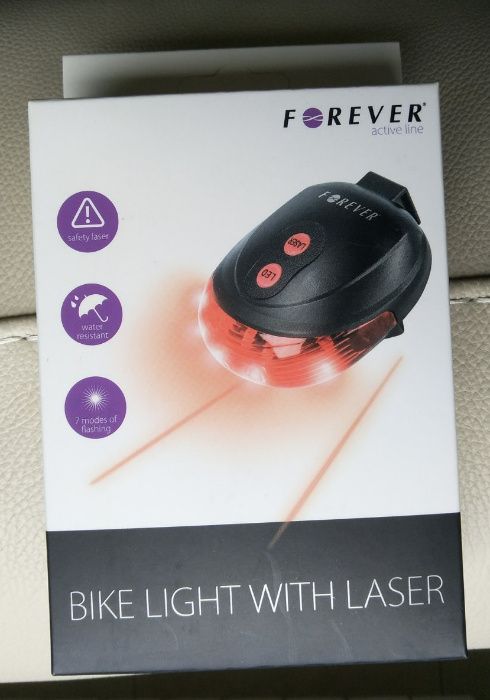 Заден фар за велосипед с лазерна маркировка Forever Bike Light with La