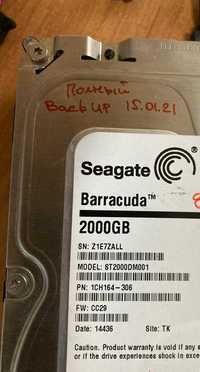 Диск жесткий 2Тб HDD 2Tb Seagate 3,5"