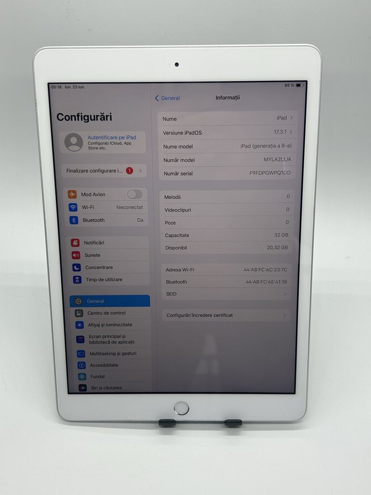IPAD GEN 8, 10.2inch 64Gb WiFi - Stare IMPECABILA + Garantie