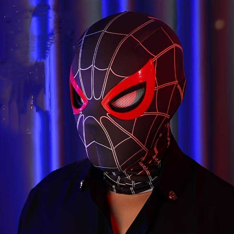 Електронна маска на Спайдърмен Spiderman Mигащи очи Светлини с Пръстен