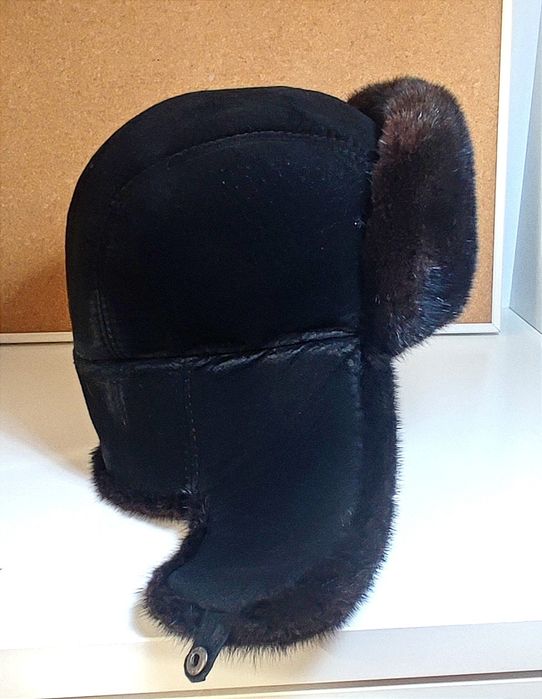 Шапка-ушанка норковая