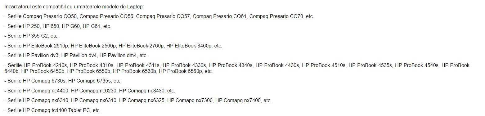 Incarcator laptop HP 18.5V 3.5A 65W PPP009L-E original