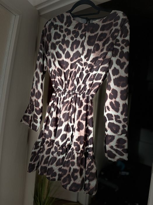 Леопардова елегантна  рокля размер С