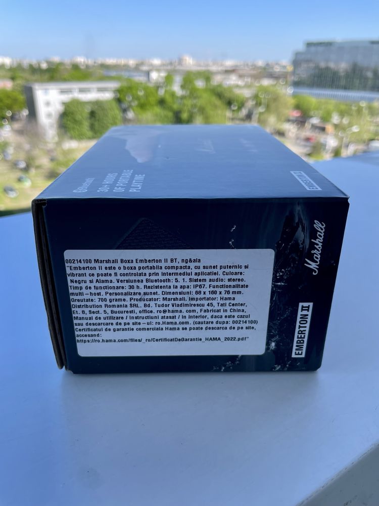 Boxă Marshall Emberton II Bluetooth Waterproof NOUĂ - ambalaj original