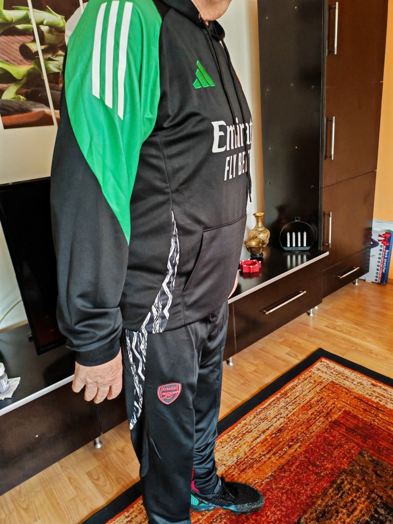 Trening cu gluga Adidas Arsenal Londra model rar 24/25