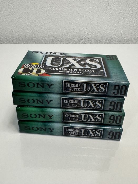 Lot 4 casete audio Sony UX-S, chrome super class 90