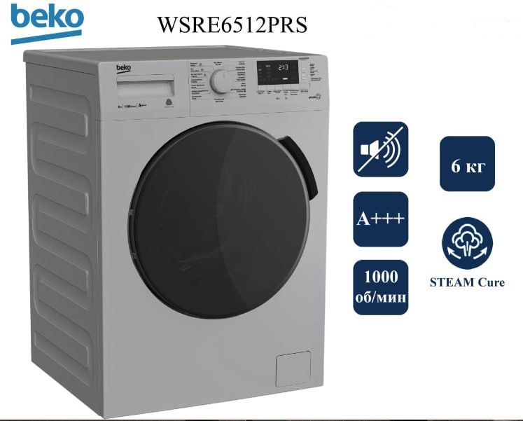 Стиральная машина WSRE6512PRS Beko