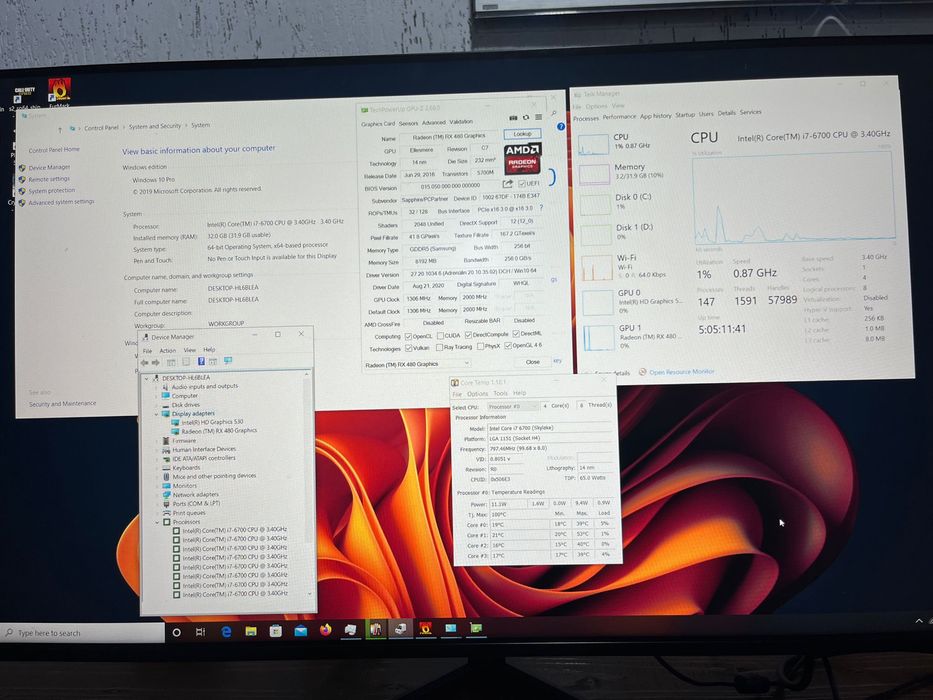 Unitate Pc Gaming i7 32 gb ddr4 ssd hdd video amd 8gb