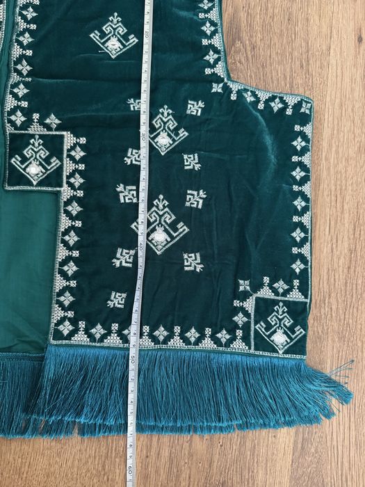 Vesta catifea cu franjuri India