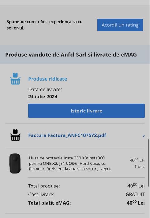 Insta360 x3 + selfie stick + husa + set carcasa