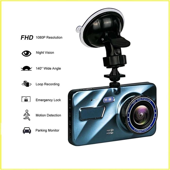 Camera auto dvr full hd, bord si spate rezolutie ultra, hdr, touch
