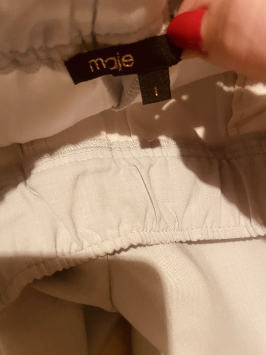 Дамски вълнен панталон с подплата-Maje