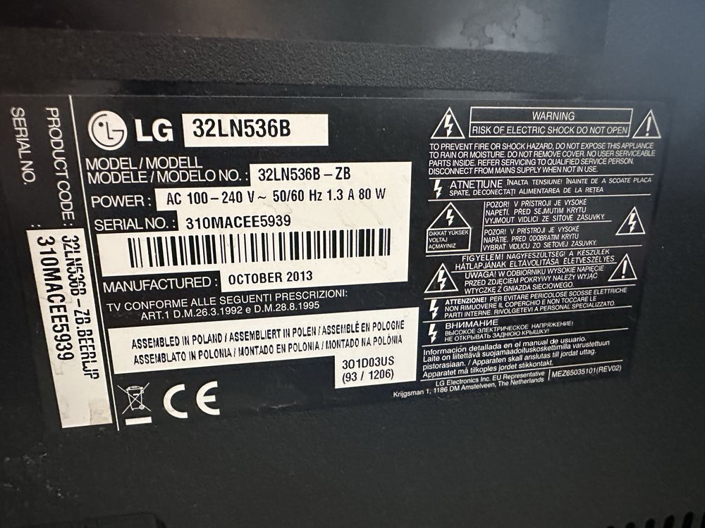 Телевизор LG 32LN540B LED