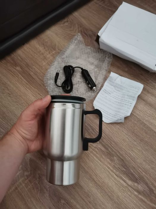 Cana fierbator auto rulote camping 450ml Cana inox 12/24V cafea ceai