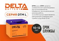 Аккумулятор Delta DTM L 12V 100Ah