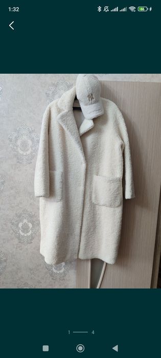 Белая шубка Тэдди+кепка за 20000