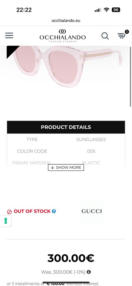 Оригинални очила Gucci