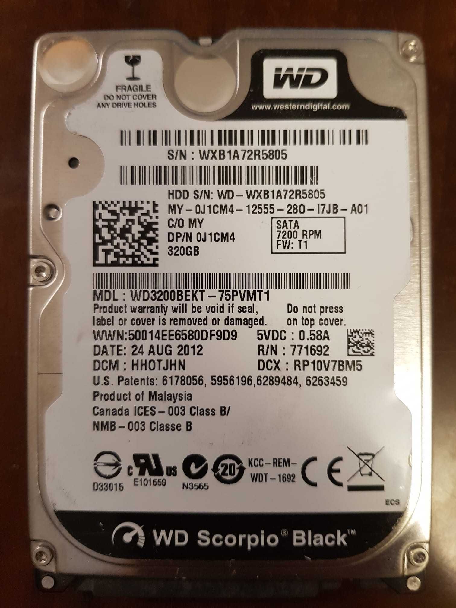 HDD-uri WD LAPTOP 2,5" 4 bucati