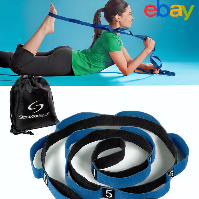 Pro Fitness Yoga Belt and Stretching Strap Working Out New