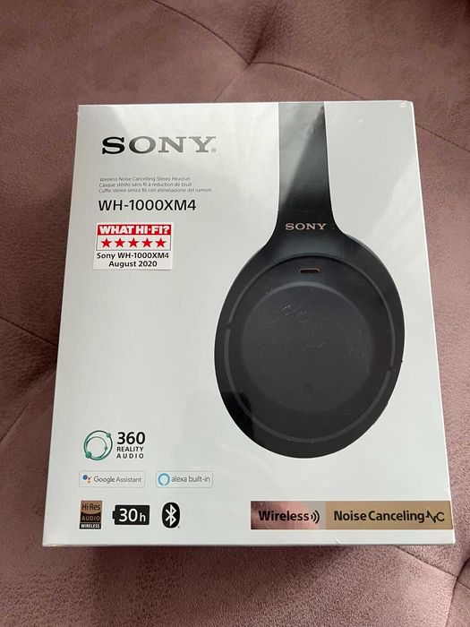 Чисто Нови Безжични слушалки Sony - WH-1000XM4 ANC черни