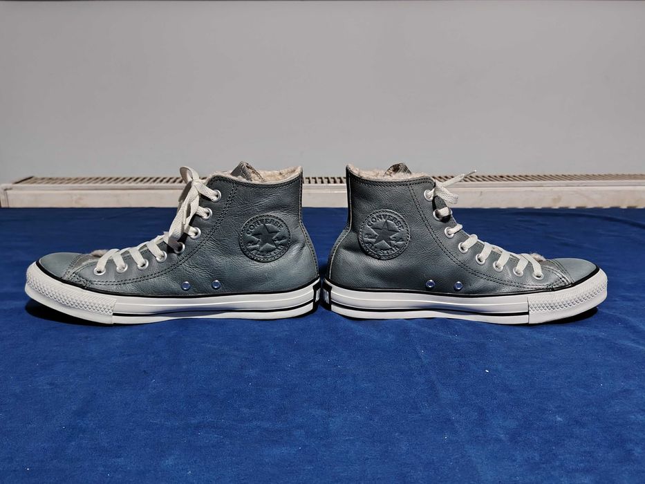 CONVERSE ALL STAR tenesi din piele îmblăniti, mr. 39,5, interior 25 cm
