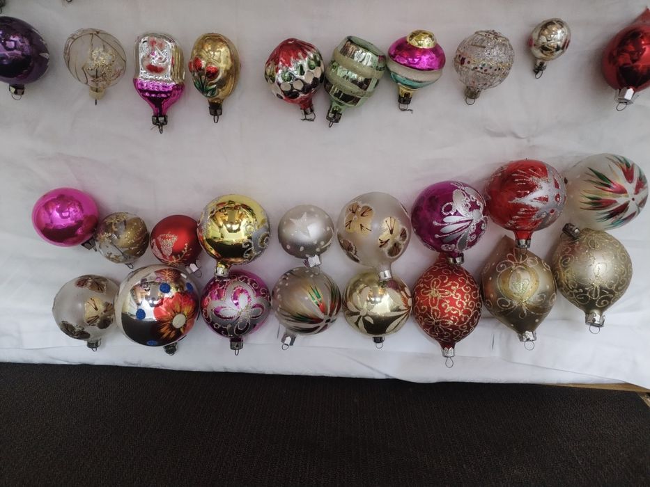 Globulețe vintage din sticlă 39 bucăți