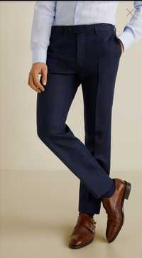 Pantaloni din in slim fit Mango