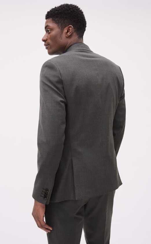 Sacou blazer 40 L slim Massimo Dutti NOU lana Finest Italian gri
