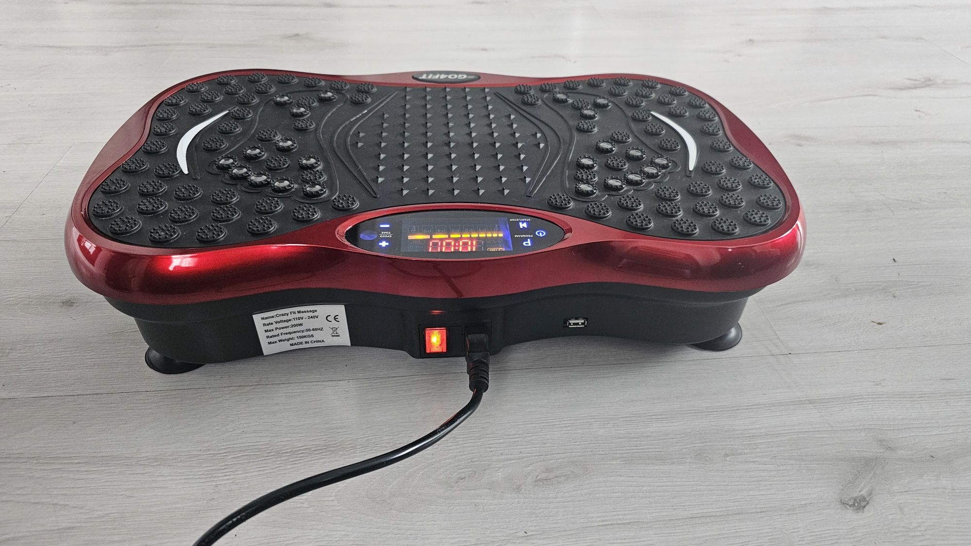 Aparat vibromasaj fitness Crazy Fit Massage GO4FIT cu telecomanda